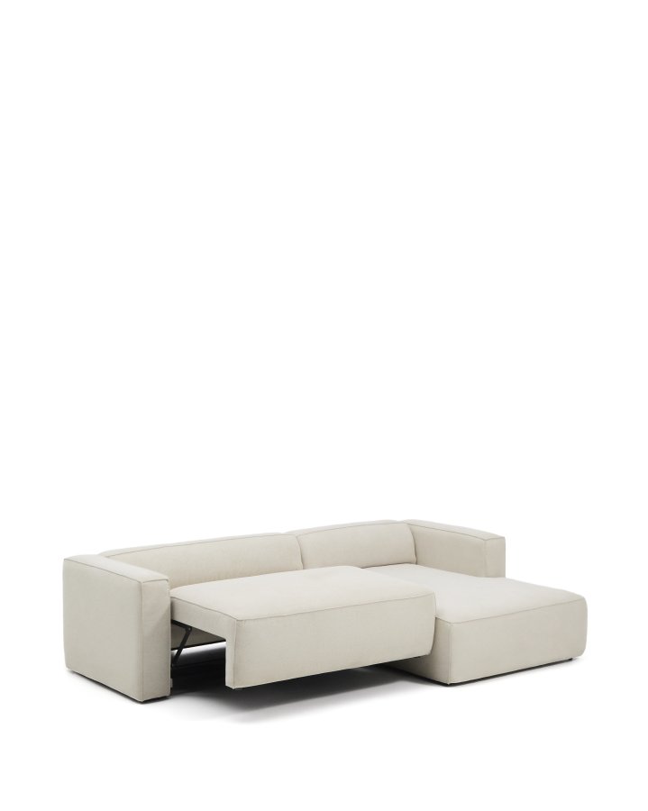 KAVE HOME Marela 3-pers. sovesofa, m. h�jre chaiselong - beige chenille (B:276cm)