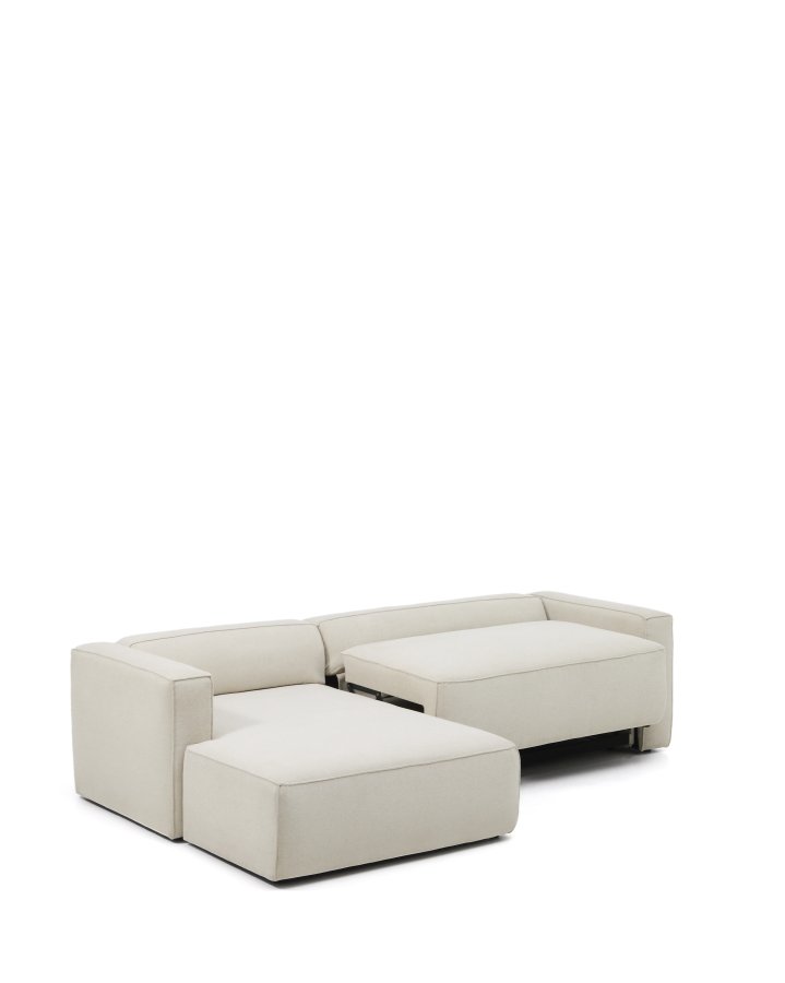 KAVE HOME Marela 3-pers. sovesofa, m. venstre chaiselong - beige chenille (B:276cm)