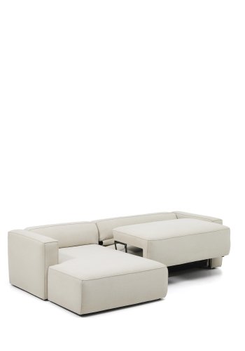 KAVE HOME Marela 3-pers. sovesofa, m. venstre chaiselong - beige chenille (B:276cm)