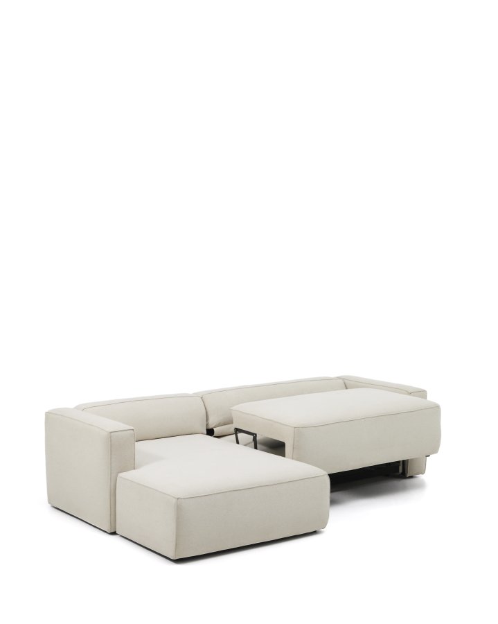 KAVE HOME Marela 3-pers. sovesofa, m. venstre chaiselong - beige chenille (B:276cm)