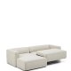 KAVE HOME Marela 3-pers. sovesofa, m. venstre chaiselong - beige chenille (B:276cm)