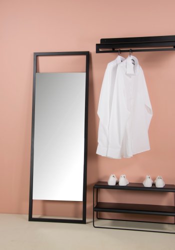 SPINDER DESIGN Sasha L veggspeil, rektangulrt - speilglass og sort stl (160x54)