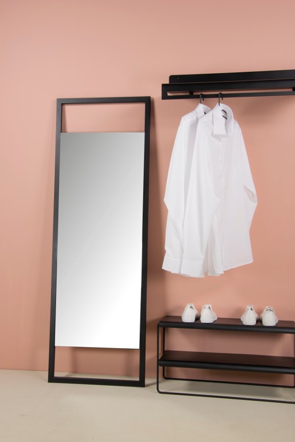 SPINDER DESIGN Sasha L veggspeil, rektangulrt - speilglass og sort stl (160x54)
