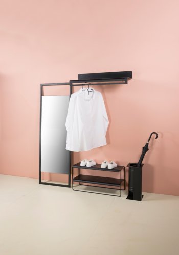 SPINDER DESIGN Sasha L veggspeil, rektangulrt - speilglass og sort stl (160x54)