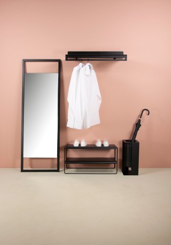 SPINDER DESIGN Sasha L veggspeil, rektangulrt - speilglass og sort stl (160x54)