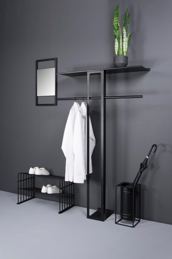 SPINDER DESIGN Ando knaggrekke, stor - svart stl (B:100)