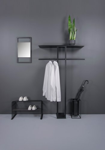 SPINDER DESIGN Sasha S vgspejl, rektangulr - spejlglas og sort stl (60x34)