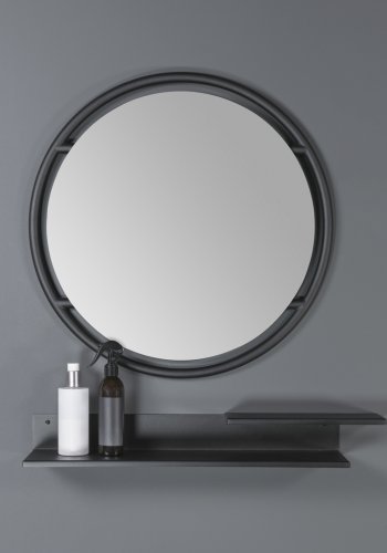 SPINDER DESIGN Brettet 2 vegghylle - svart stl (B:67,5)