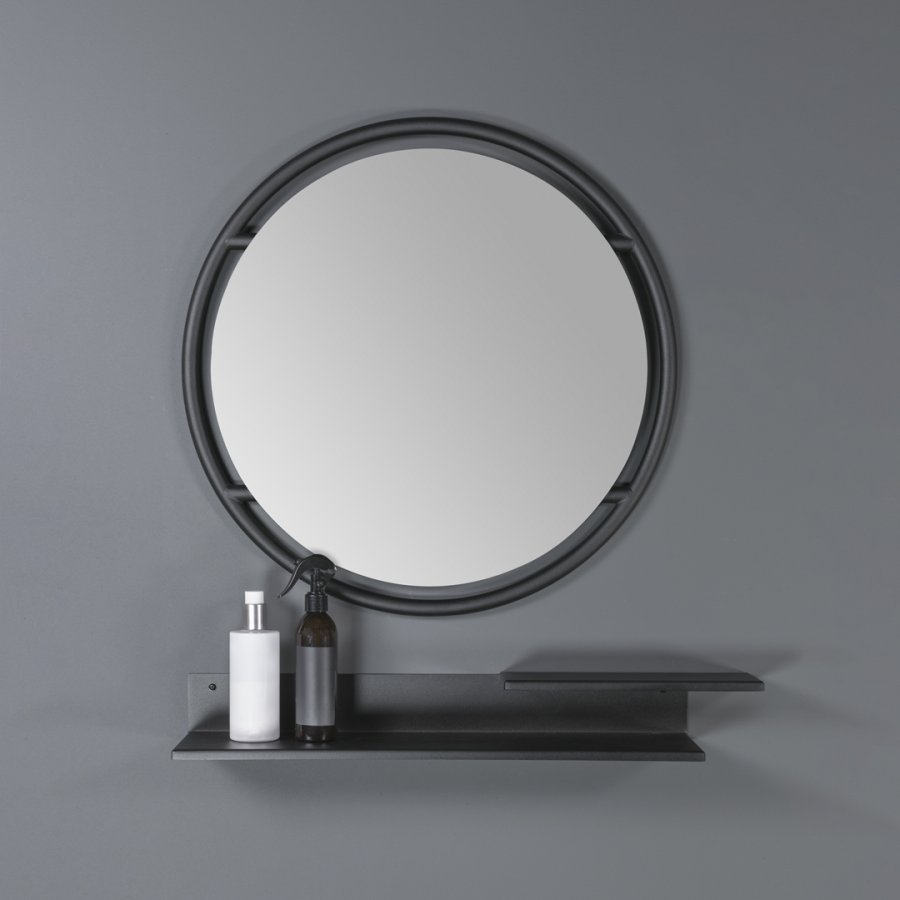 SPINDER DESIGN Brettet 2 vegghylle - svart stl (B:67,5)