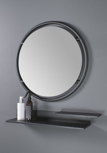 SPINDER DESIGN Sfera S vgspejl, rund - spejlglas og sort stl (59)