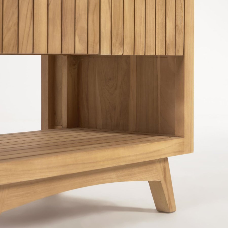 KAVE HOME sndagsbaderomsmbler, m. 2 drer og 2 hyller - naturlig teak