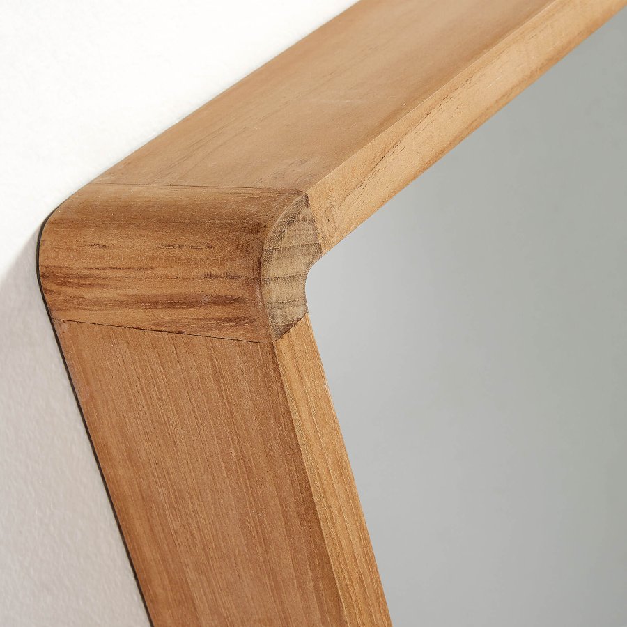 KAVE HOME sndagsveggspeil - speilglass med ramme i teak (80x65)