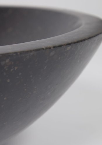 KAVE HOME sndagsvask, rund - svart terrazzo (40)