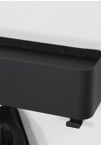 SPINDER DESIGN rektangulr Dax Play knaggrekke, m. 3 kroker - sort stl 