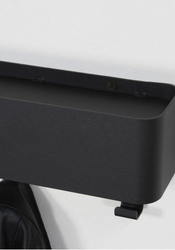 SPINDER DESIGN rektangulr Dax Play knaggrekke, m. 5 kroker - sort stl