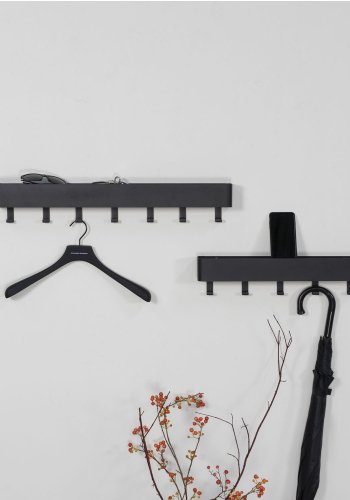 SPINDER DESIGN Dax Play knaggrekke, m. 7 kroker - sort stl 