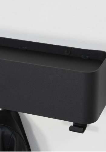 SPINDER DESIGN Dax Play knaggrekke, m. 7 kroker - sort stl 