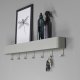 SPINDER DESIGN Dax Play knaggrekke, m. 7 kroker, m. hylle - stvete grnt stl (72x12)