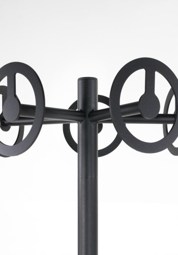 SPINDER DESIGN Circle stumtjener, m. 5 kroker - matt sort stl ( 40)