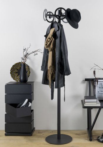 SPINDER DESIGN Circle stumtjener, m. 5 kroker - matt sort stl ( 40)