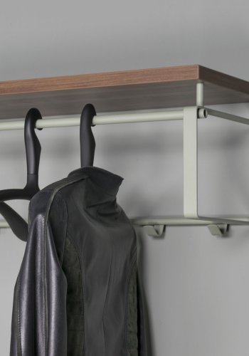 SPINDER DESIGN Rex hattehylde, m. 1 trhylde og 5 kroge - stvgrnt stl (70x28)