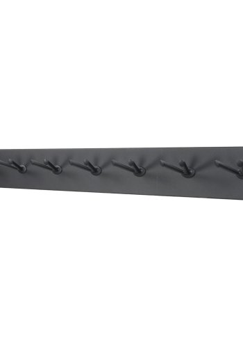 SPINDER DESIGN Pull knaggrekke, m. 7 doble kroker - svart stl (104,5x12,5)