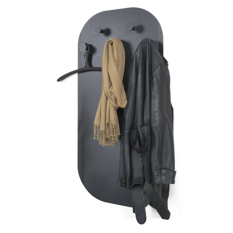 SPINDER DESIGN Aspen klesstativ, m. 5 kroker og magnetisk plate - svart stl (55x115)