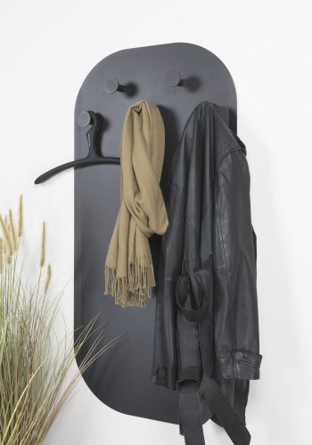 SPINDER DESIGN Aspen klesstativ, m. 5 kroker og magnetisk plate - svart stl (55x115)