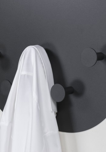 SPINDER DESIGN Aspen klesstativ, m. 5 kroker og magnetisk plate - svart stl (55x115)