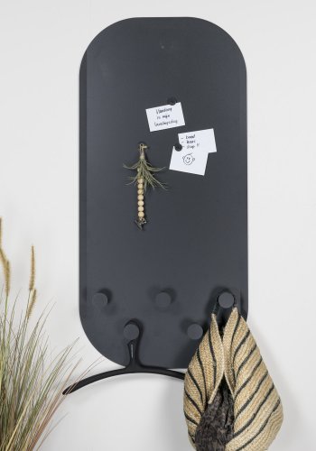 SPINDER DESIGN Aspen klesstativ, m. 5 kroker og magnetisk plate - svart stl (55x115)