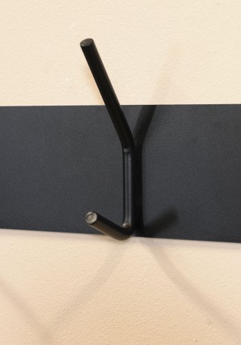 SPINDER DESIGN rektangulr Fusion knaggrekke, m. 5 kroker - sort stl