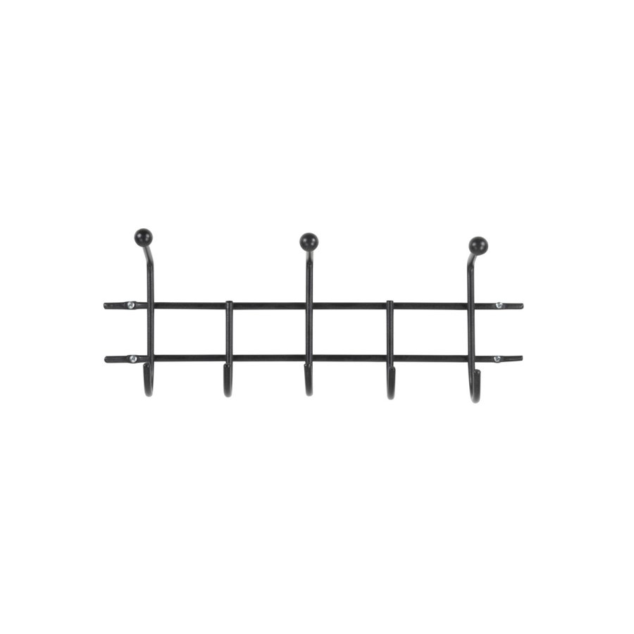 SPINDER DESIGN Barato 3 knaggrekke, m. 8 knagger - svart stl (45,6x18)