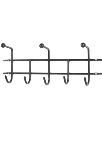 SPINDER DESIGN Barato 3 knaggrekke, m. 8 knagger - svart stl (45,6x18)