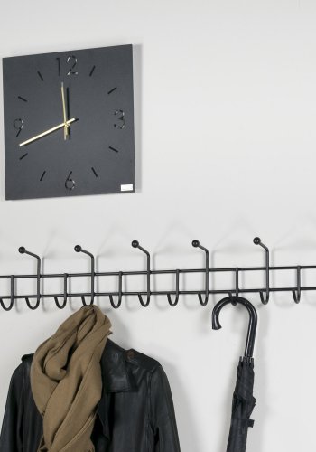 SPINDER DESIGN Barato 5 knaggrekke, m. 20 knagger - svart stl (119x18)