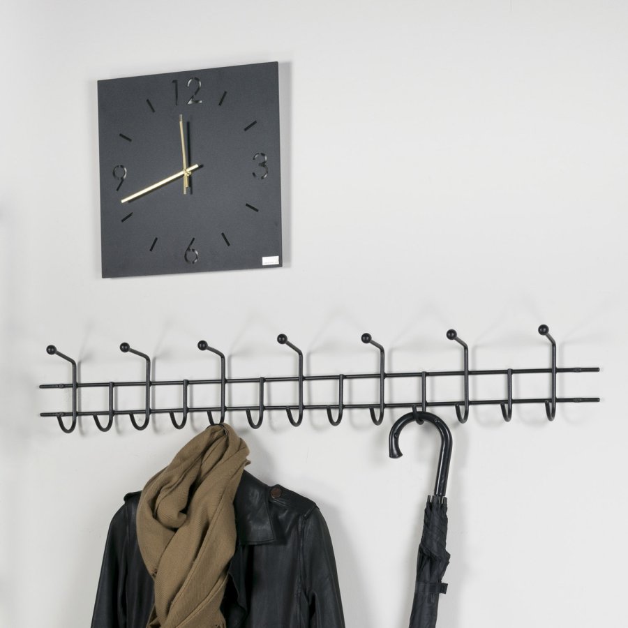 SPINDER DESIGN Barato 5 knaggrekke, m. 20 knagger - svart stl (119x18)