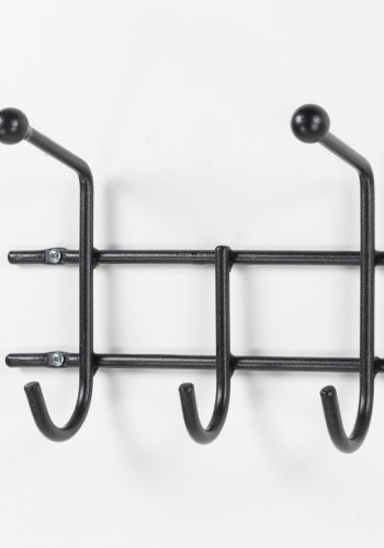 SPINDER DESIGN Barato 5 knaggrekke, m. 20 knagger - svart stl (119x18)