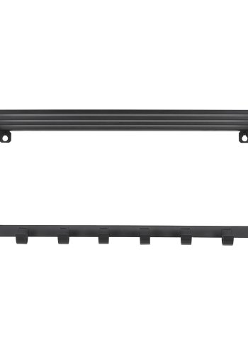 SPINDER DESIGN Ivar hattehylle, m. 1 hylle og 6 knagger - svart pulverlakkert stl (70x29)