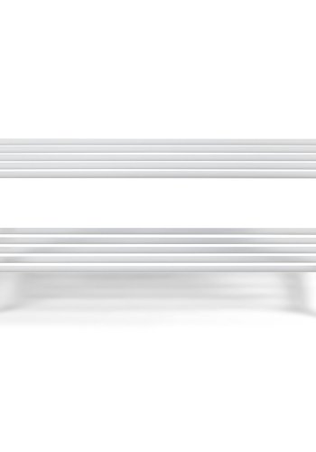 SPINDER DESIGN rektangulr Rex skohylle, m. 2 hyller - hvitt stl