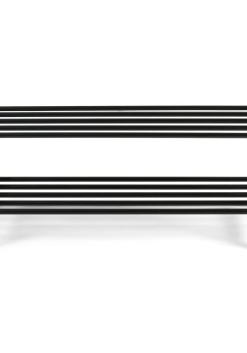 SPINDER DESIGN rektangulr Rex skohylle, m. 2 hyller - sort stl