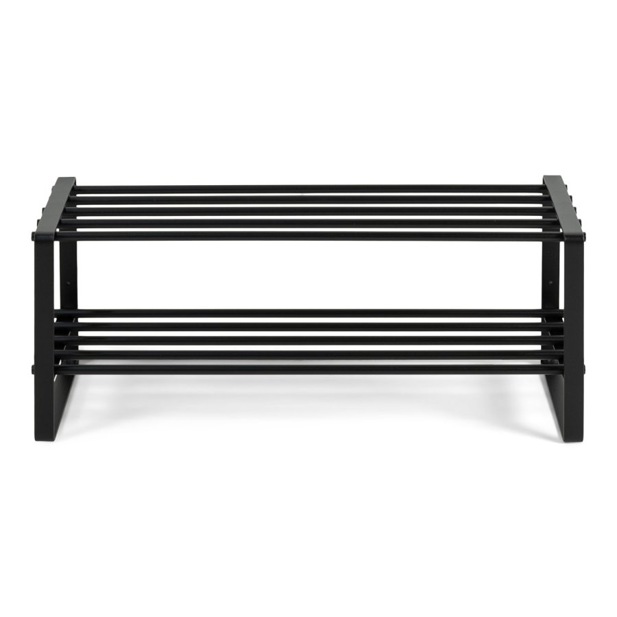 SPINDER DESIGN rektangulr Rex skohylle, m. 2 hyller - grtt stl