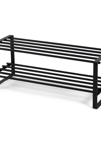 SPINDER DESIGN rektangulr Rex skohylle, m. 2 hyller - grtt stl