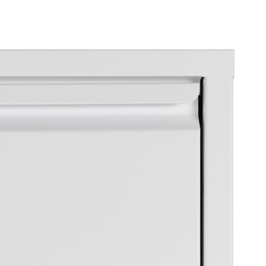 SPINDER DESIGN Billy skoskap, m. 1 dr, rektangulr - hvit stl (75x37,5)