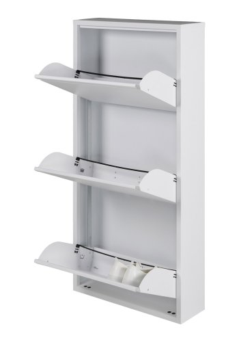 SPINDER DESIGN Billy 3 skoskap, m. 3 drer, rektangulr - hvit stl (50x103)