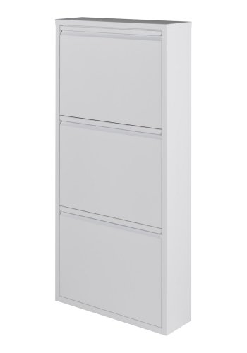 SPINDER DESIGN Billy 3 skoskap, m. 3 drer, rektangulr - hvit stl (50x103)