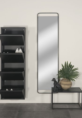 SPINDER DESIGN rektangulr Billy 4 skoskab, m. 4 lger - sort stl 