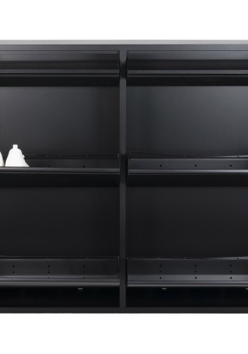 SPINDER DESIGN Billy 6 skoskab, m. 6 lger, rektangulr - sort stl (98x86)