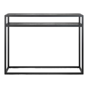 SPINDER DESIGN Daniël konsolbord, m. 1 hylde, rektangulr - sort egetr og mat sort stl (120x30)