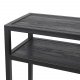 SPINDER DESIGN Daniël konsollbord, m. 1 hylle, rektangulr - svart eik og matt sort stl (120x30)
