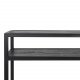 SPINDER DESIGN Daniël konsollbord, m. 1 hylle, rektangulr - svart eik og matt sort stl (120x30)