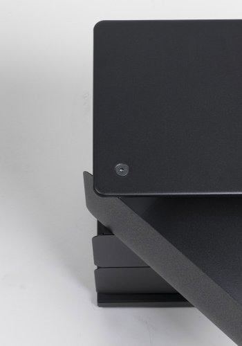 SPINDER DESIGN Joey skoreol/kommode, m. 3 rum - sort pulverlakeret stl (37x26)